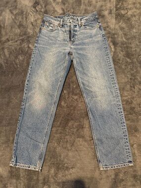 American Eagle Outfitters Super High-Rise Ankle Straight Denim - Blue